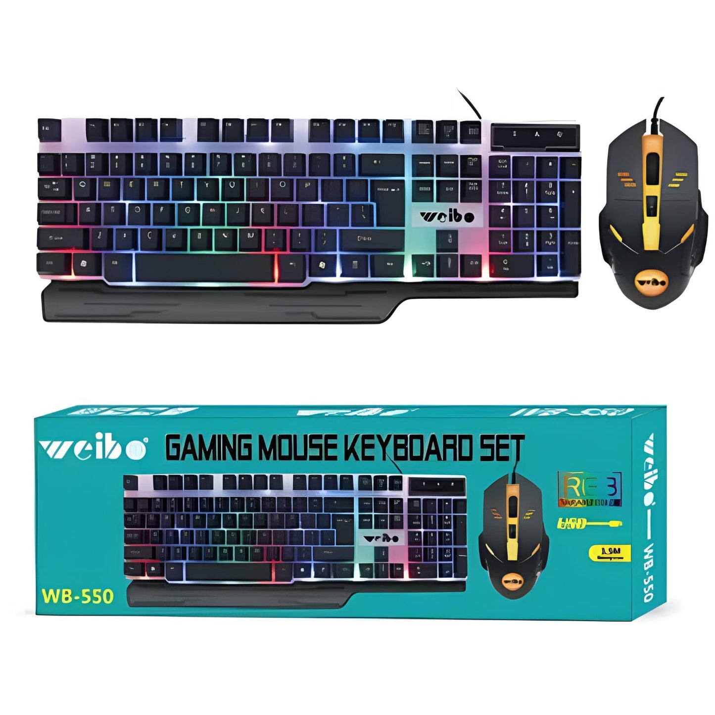 Teclado + Mouse Gamer Luminoso